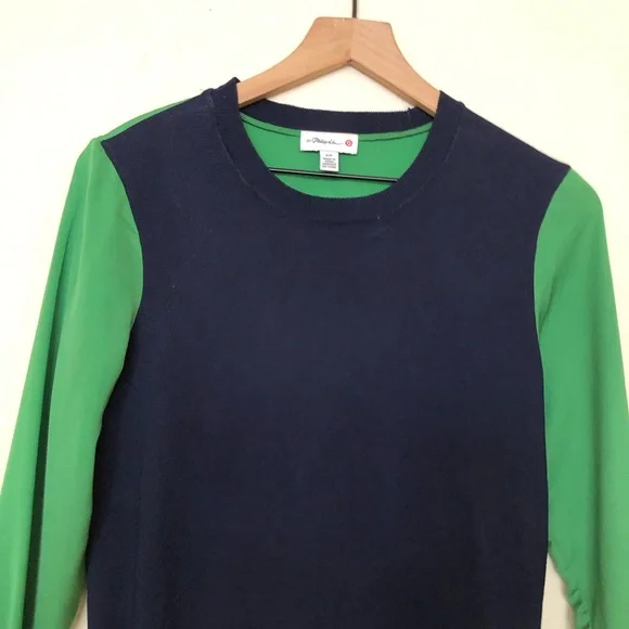 3.1 Phillip Lim For Target Green Blue Long Sleeves Shirt Top S/P - Picture 5 of 8